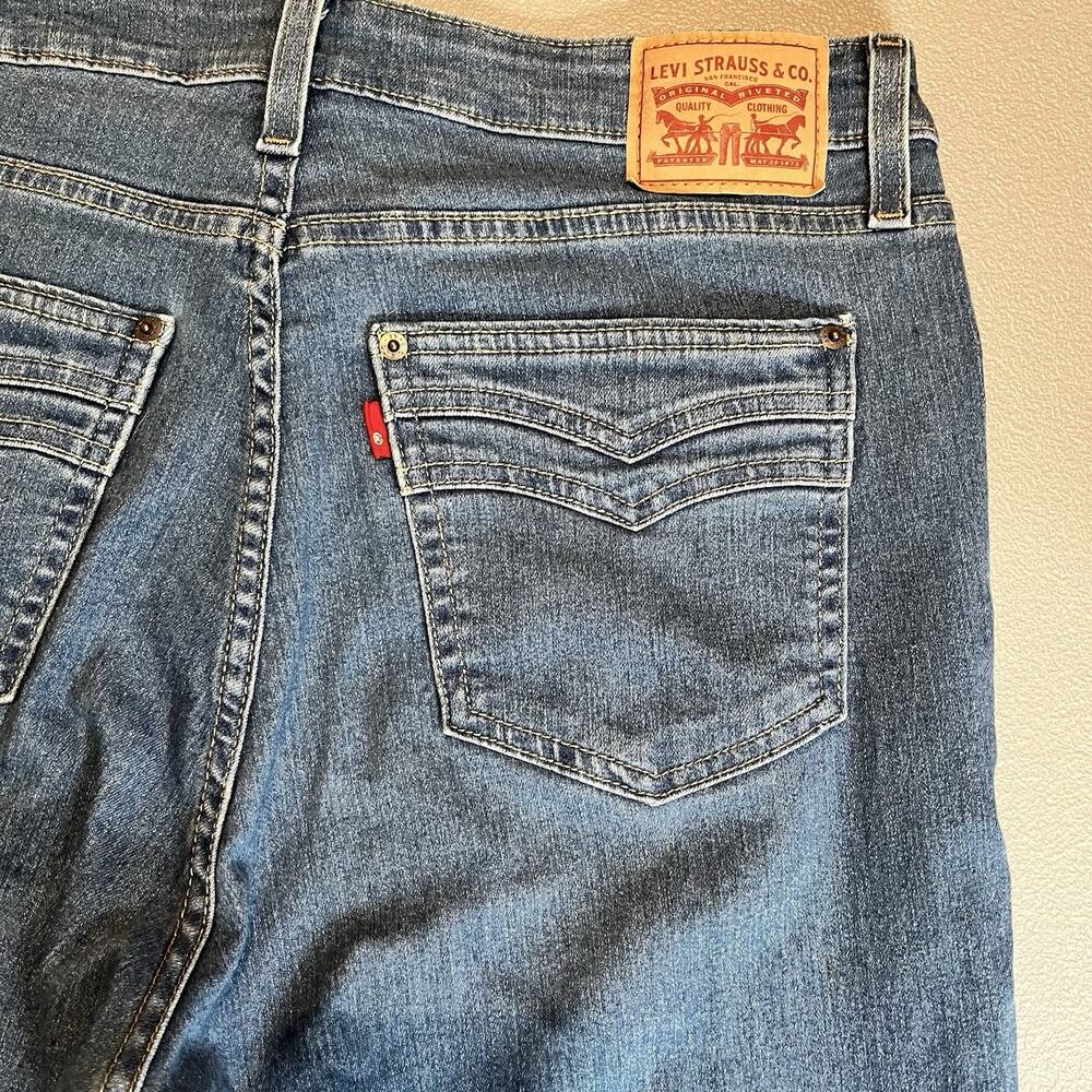 Levi's 726 High Rise Flare Jeans Women's 32x34 Blue Denim split slit leg hem